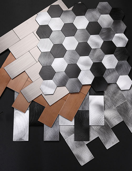 new trend  hexagon interior wall mosaic self adhesive sticker